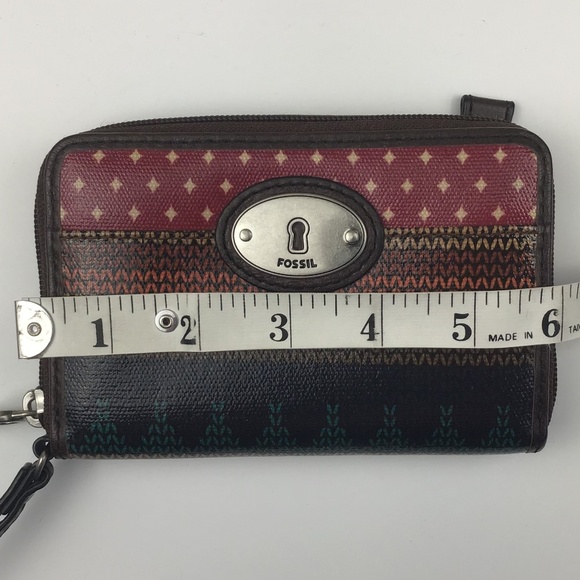 Fossil Key-Per Zip Around Wristlet Wallet - Picture 8 of 16